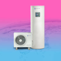 Reclaim heat pump hot water system glass tank