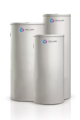 Reclaim 250L stainless steel CO₂ heat pump hot water system