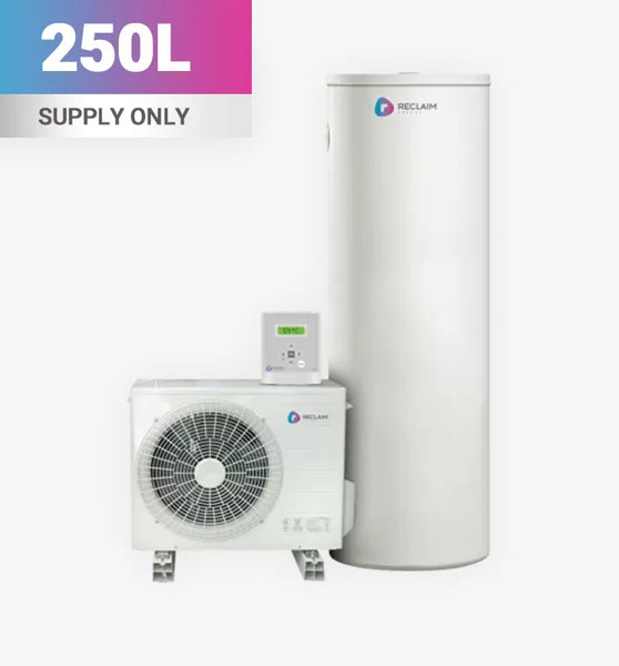 Reclaim Heat Pump with V2 Controller – 250L Glass Tank (REHP-CO2-250GL)