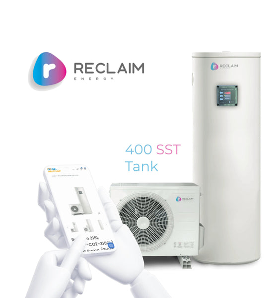 Reclaim 400L (REHP-CO2-400SST) Heat Pump (Stainless Steel Tank) with V2 Controller - GoGetaHeatPump